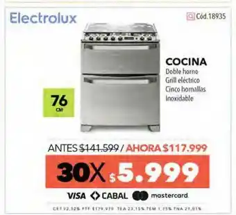 Nexon Cocina Doble Horno Electrolux oferta