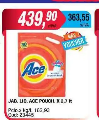 Maxiconsumo Jab. Liq. Ace Pouch. x 2,7lt oferta