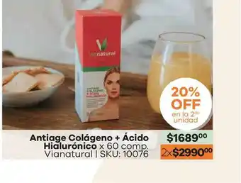 Antiage Colágeno + ácido Hialurónico 20% Off En La 2da Unidad