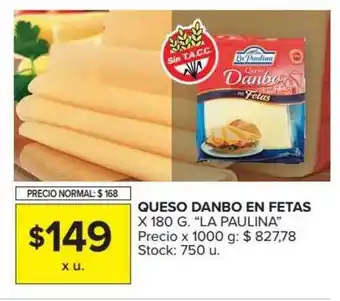 Carrefour La Paulina Queso Danbo En Fetas x 180g oferta