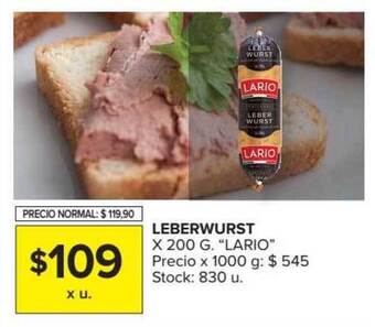 Carrefour Lario Leberwurst x 200g oferta