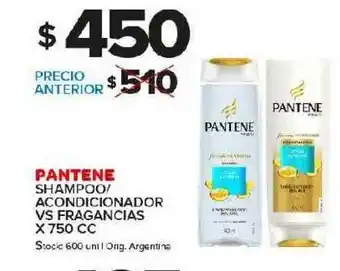 Carrefour Maxi Pantene Shampoo Acondicionador Vs Fragancias x 750cc oferta