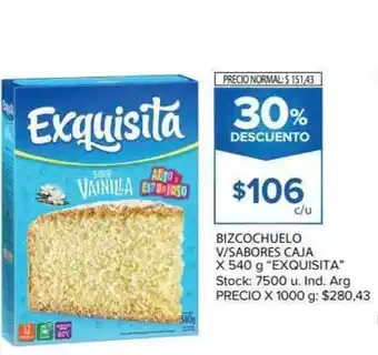 Carrefour Exquisita Bizcochuelo V/Sabores Caja x 540g oferta