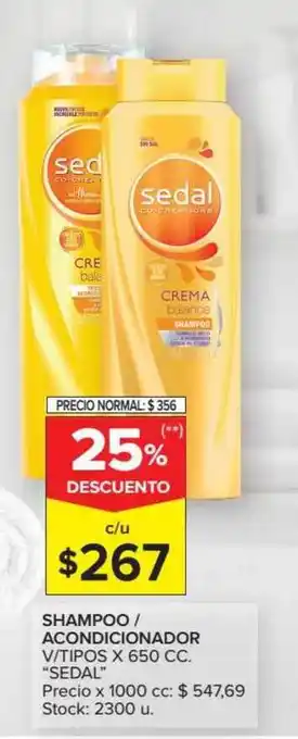 Carrefour Sedal Shampoo / Acondicionador 650cc oferta