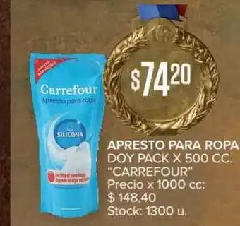 Carrefour Carrefour Apresto Para Ropa x 500cc oferta