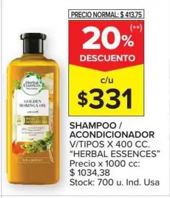 Carrefour Herbal Essences Shampoo / Acondicionador x 400cc oferta