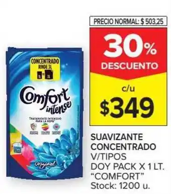 Carrefour Comfort Suavizante Concentrado x 1lt oferta
