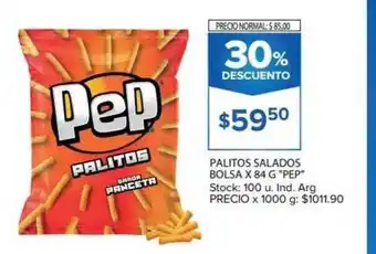 Carrefour Pep Palitos Salados Bolsa x 84g oferta