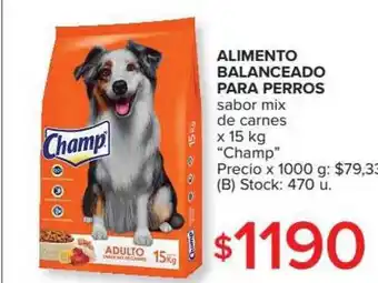 Carrefour Champ Alimento Balanceado Para Perros x 15kg oferta