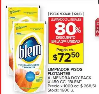 Carrefour Blem Limpiador Pisos Flotantes x 450cc oferta