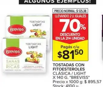 Carrefour Breviss Tostadas Con Fitoesteroles x 140g oferta