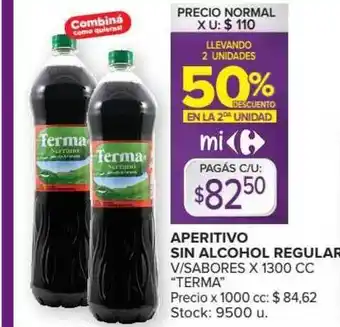 Carrefour Terma Aperitivo Sin Alcohol Regular x 1300cc oferta