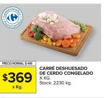 Carrefour Carrefour Carré Deshuesado de Cerdo Congeladoc x kg oferta