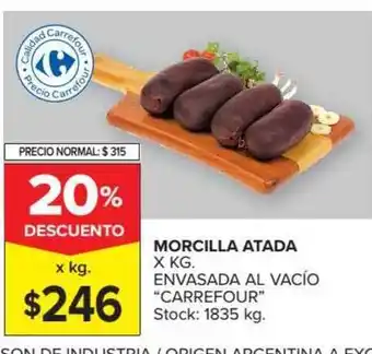 Carrefour Carrefour Morcilla Atada x kg oferta