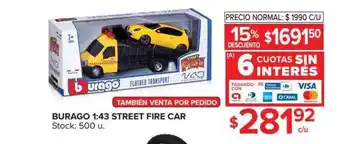 Carrefour Burago 1:43 Street Fire Car oferta
