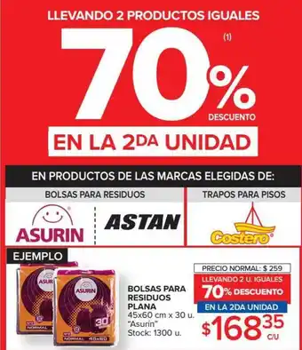 Carrefour Asurín Bolsas para Residuos Plana 45x60cm x 30u oferta