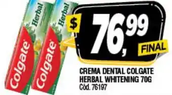 Supermercados Yaguar Colgate Crema Dental Herbal Whitening 70g oferta