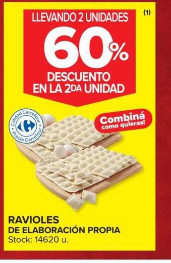 Carrefour Ravioles de Elaboraciön Propia oferta