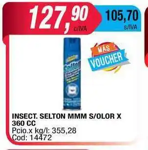 Maxiconsumo Selton Insect. Mmm S/olor x 360cc oferta