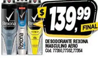 Supermercados Yaguar Rexona Masculino Aero oferta