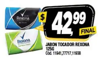Supermercados Yaguar Rexona Jabon Tocador 125g oferta