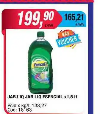 Maxiconsumo Esencial Jab.liq x1,5lt oferta