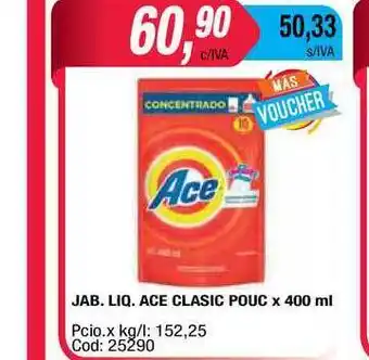 Maxiconsumo Ace Jab. Liq. Clasic Pouch x 400ml oferta