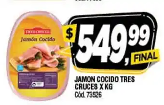 Supermercados Yaguar Jamon Cocido Tres Cruces xkg oferta
