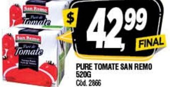 Supermercados Yaguar Pure Tomate San Remo 520g oferta