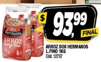 Supermercados Yaguar Arroz Dos Hermanos L.Fino 1kg oferta