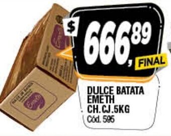 Supermercados Yaguar Dulce Batata Emeth Ch.Cj 5kg oferta