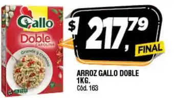 Supermercados Yaguar Gallo Arroz Doble 1kg oferta