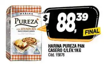 Supermercados Yaguar Harina Pureza Pan Casero C/Lev 1kg oferta