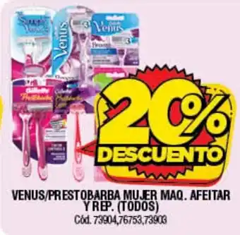 Supermercados Yaguar Venus/Prestobarba Mujer Maq.Afeitar Y Rep (Topos) oferta
