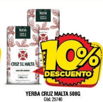 Supermercados Yaguar Yerba Cruz Malta 500g oferta
