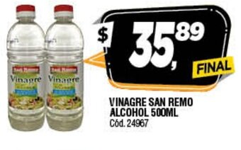 Supermercados Yaguar Vinagre San Remo Alcohol 500ml oferta