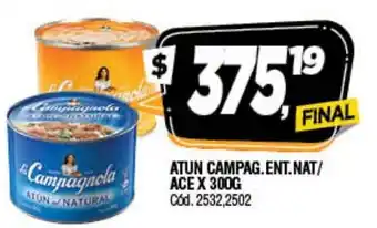 Supermercados Yaguar Atun Campag. ent Nat Ace x 300g oferta