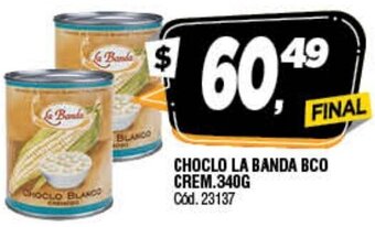 Supermercados Yaguar Choclo La Banda BCO crem 340g oferta