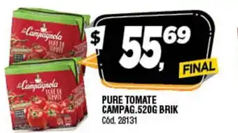 Supermercados Yaguar Pure tomate Campag 520g oferta