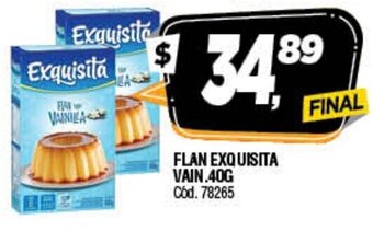 Supermercados Yaguar Flan Exquisita Vain 40g oferta