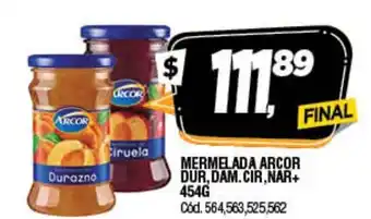 Supermercados Yaguar Mermelada Arcor Dur Dam 454g oferta