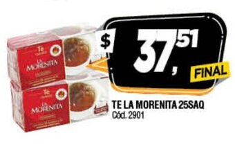 Supermercados Yaguar Te La Morenita 25saq oferta