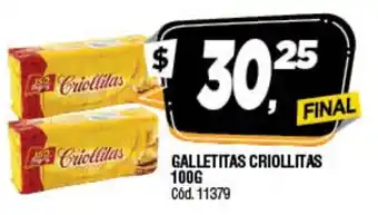 Supermercados Yaguar Criollitas Galletitas 100g oferta