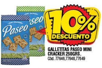 Supermercados Yaguar Galletitas Paseo Mini Cracker 250grs oferta