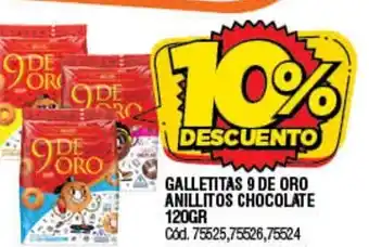 Supermercados Yaguar 9 De Oro Galletitas Anillos x 120g oferta