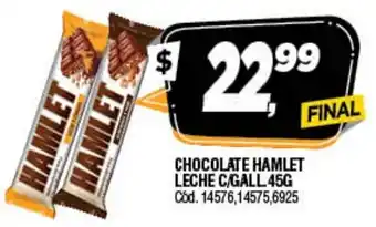 Supermercados Yaguar Chocolate Hamlet Leche C/Call 45g oferta