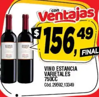 Supermercados Yaguar Vino Estancia Varietales 750cc oferta