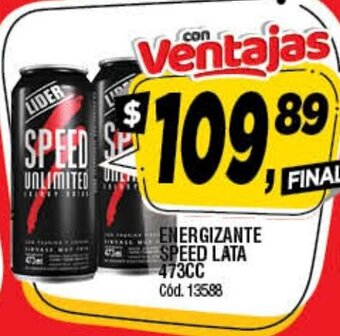 Supermercados Yaguar Energizante Speed lata 473cc oferta