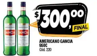 Supermercados Yaguar Americano Gancia x 950cc oferta