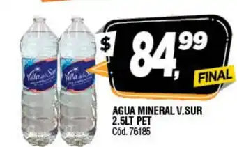 Supermercados Yaguar Agua Mineral V.Sur 2.5lt oferta